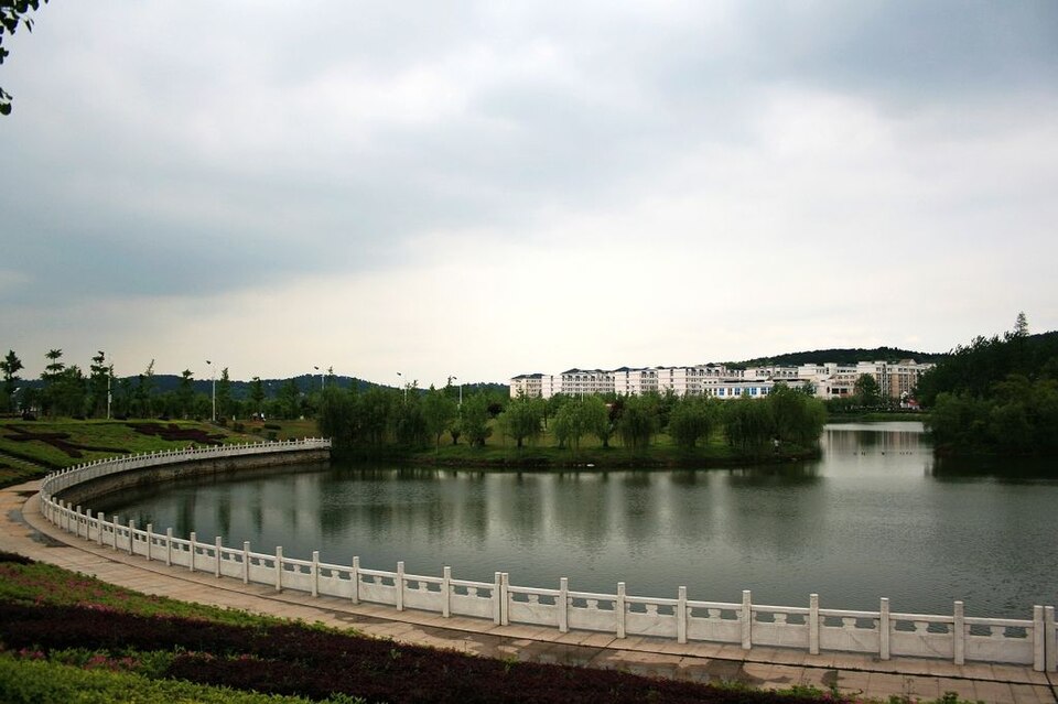 East 9 Lake on campus